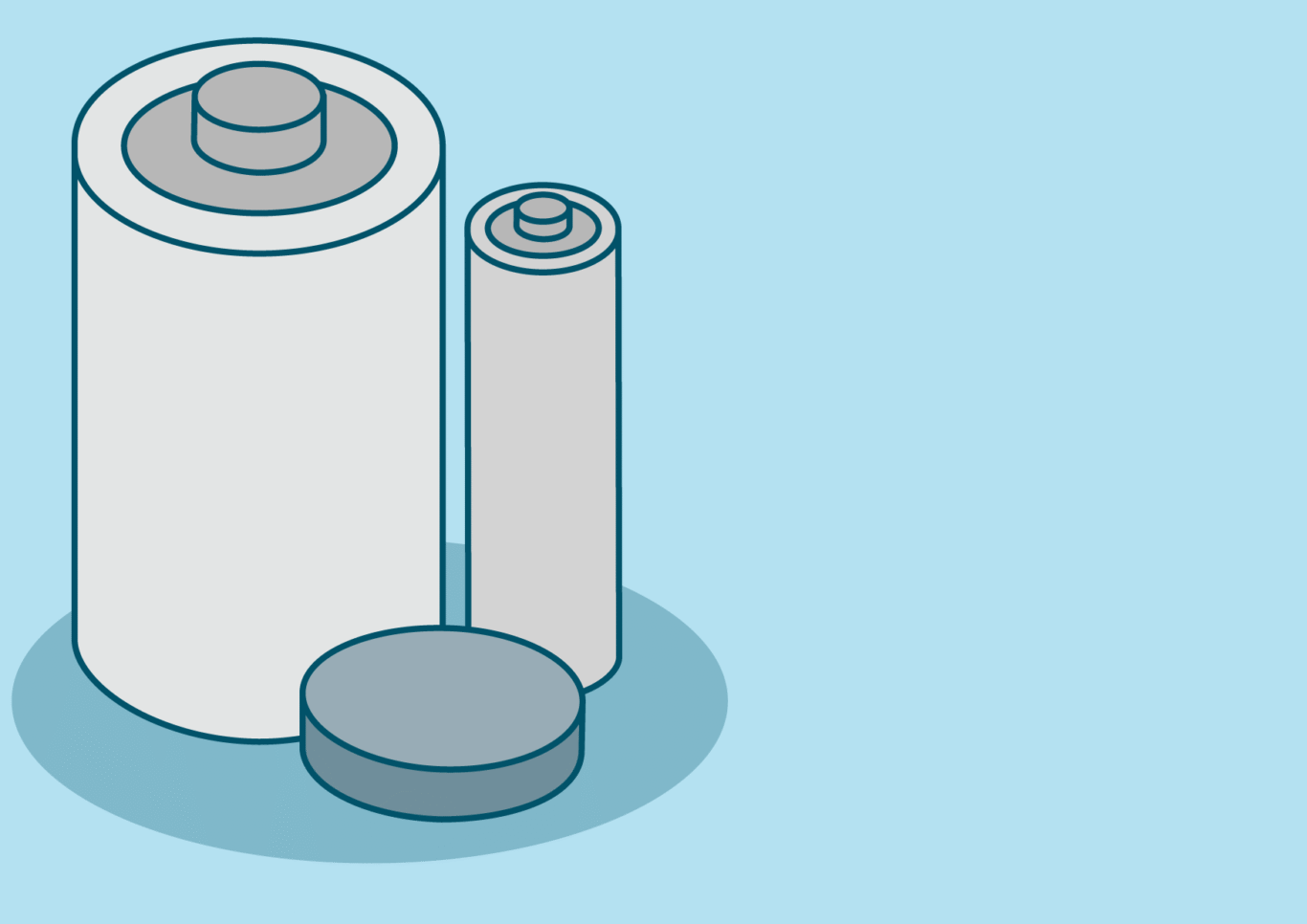 En illustration av bärbara batterier